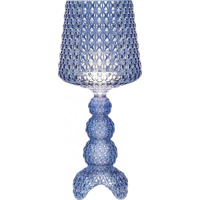 Lâmpada de mesa 8W Forma Cilíndrica Ø 30 cm. Sala de estar, sala de jantar e quarto. Policarbonato. Cor azul