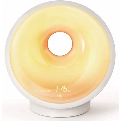 282,95 € Free Shipping | Table lamp Philips Round Shape 31×28 cm. Night light. alarm clock function Living room, bedroom and lobby. PMMA. White Color