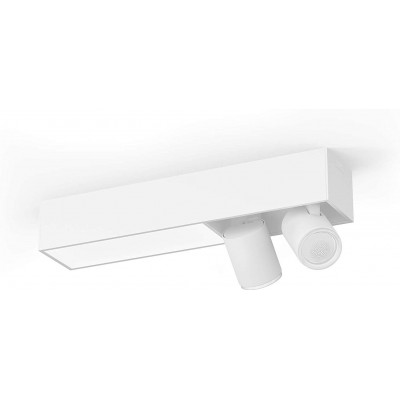 372,95 € Envoi gratuit | Projecteur d'intérieur Philips 22W 41×13 cm. Spot LED double orientable. Alexa et Google Home Aluminium et pmma. Couleur blanc