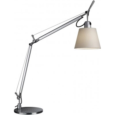 Lampada de escritorio 70W Forma Cônica 108×75 cm. Articulado Sala de estar, sala de jantar e salão. Estilo clássico. Alumínio. Cor alumínio