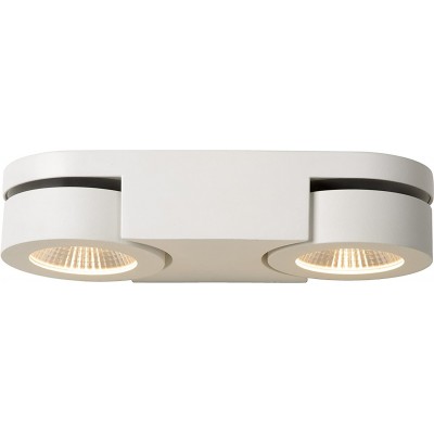 325,95 € Envio grátis | Refletor interno 10W 26×13 cm. Refletor LED duplo ajustável Alumínio. Cor branco