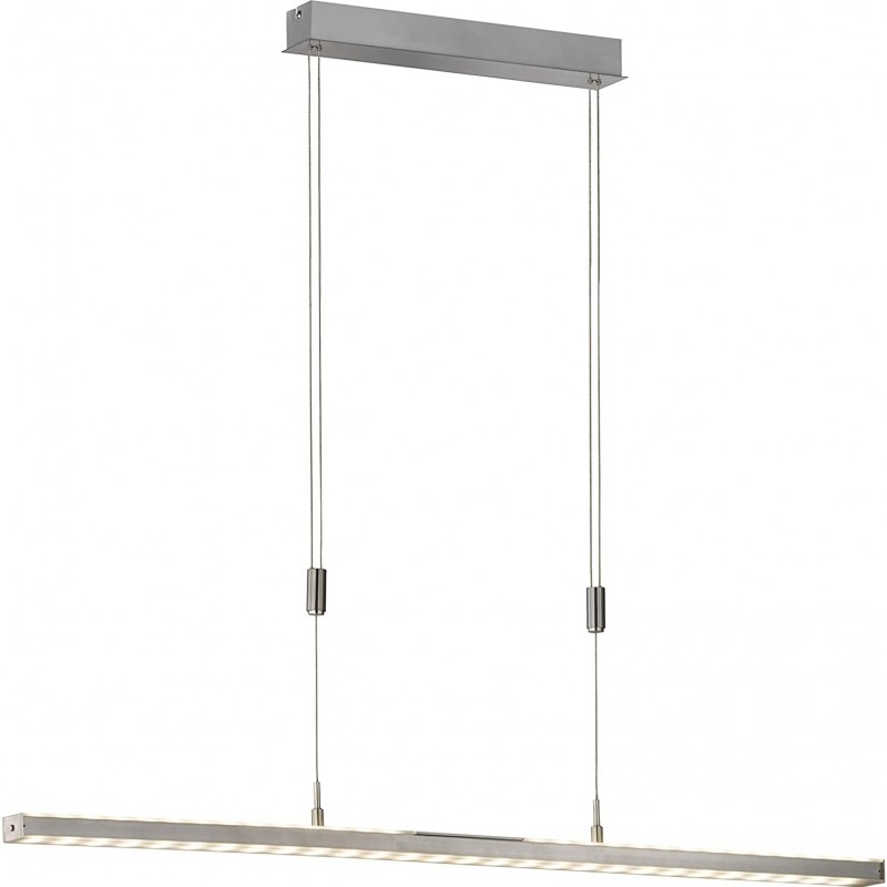 353,95 € Kostenloser Versand | Hängelampe 30W 115×7 cm. Metall. Nickel Farbe