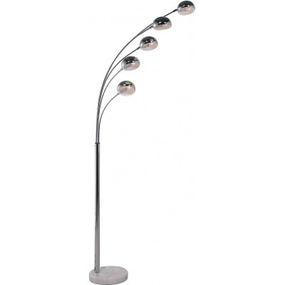 199,95 € Spedizione Gratuita | Lampada da pavimento 200W 195×115 cm. 5 faretti Acciaio e metallo. Colore grigio