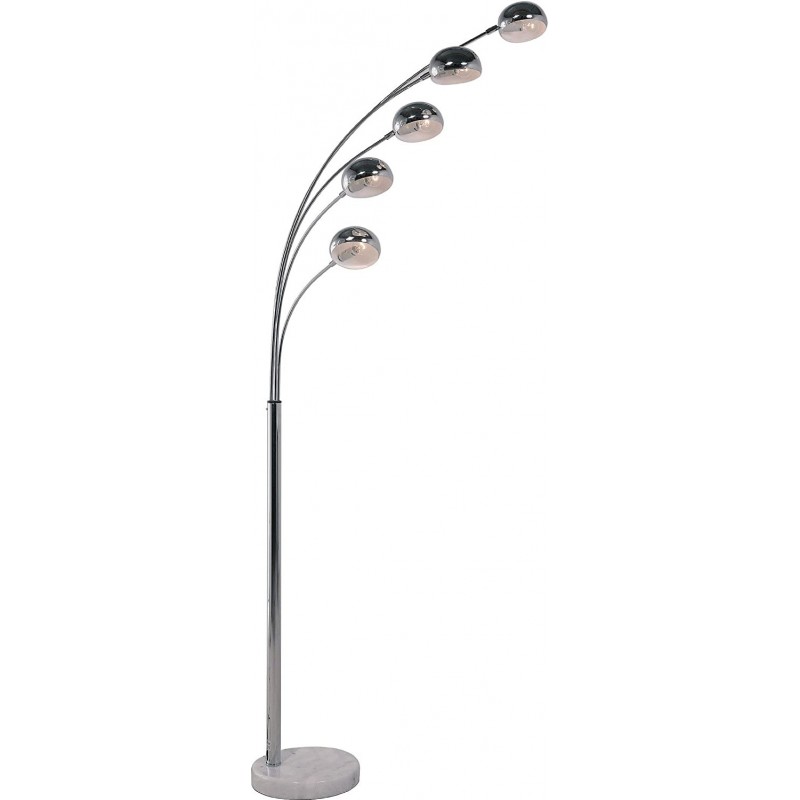 209,95 € Free Shipping | Floor lamp 200W Spherical Shape 195×115 cm. 5 spotlights Living room, dining room and bedroom. Modern Style. Steel and Metal casting. Gray Color