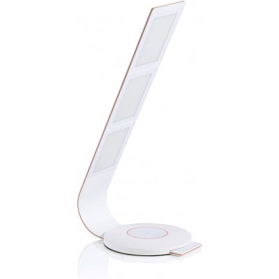 Lámpara de escritorio 3000K Luz cálida. Forma Rectangular 37×30 cm. Salón, dormitorio y vestíbulo. Estilo moderno. Aluminio. Color blanco