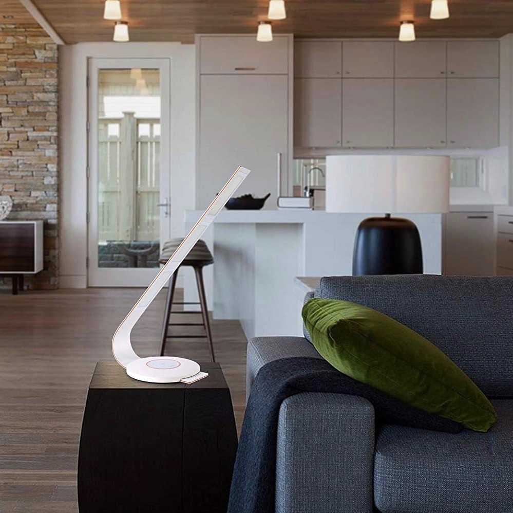 342,95 € Free Shipping | Desk lamp 3000K Warm light. 37×30 cm. Aluminum. White Color
