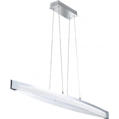 562,95 € Free Shipping | Hanging lamp 40W Rectangular Shape 150×127 cm. LED Kitchen and dining room. Modern Style. Metal casting. Plated chrome Color