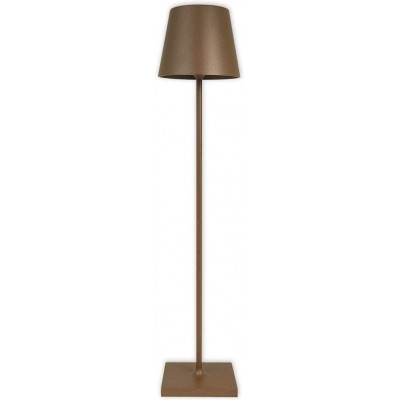491,95 € Free Shipping | Floor lamp 10W Cylindrical Shape 54×37 cm. Dimmable LED Contact charging base Living room, bedroom and lobby. PMMA. Brown Color