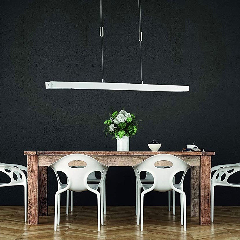 342,95 € Free Shipping | Hanging lamp 30W 121×6 cm. Metal casting. Aluminum Color