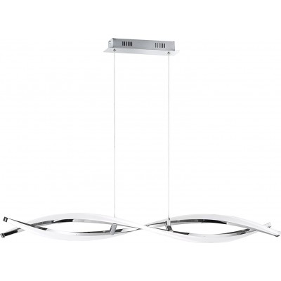 297,95 € Free Shipping | Hanging lamp Extended Shape 150×101 cm. Living room, dining room and lobby. Modern Style. Acrylic and Metal casting. Plated chrome Color