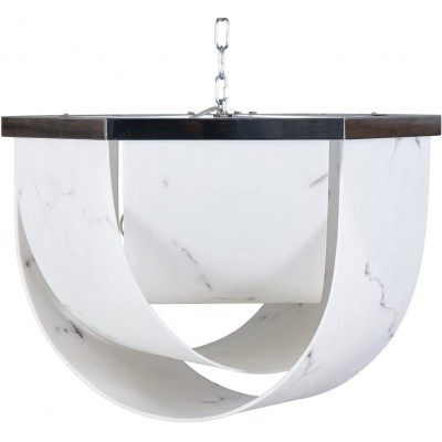 Lámpara colgante 62×62 cm. Salón, cocina y dormitorio. Estilo moderno. PMMA y Metal. Color blanco