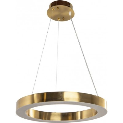Lampe à suspension Façonner Ronde 50×50 cm. LED Salle, cuisine et chambre. Style moderne. Acrylique et Métal. Couleur dorée