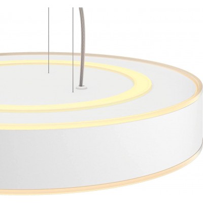 Lámpara colgante Philips 34W 43×43 cm. LED Pmma y metal. Color blanco