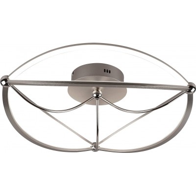 369,95 € Free Shipping | Ceiling lamp Trio 42W Round Shape 62×62 cm. Living room, dining room and bedroom. Classic Style. Metal casting. Nickel Color