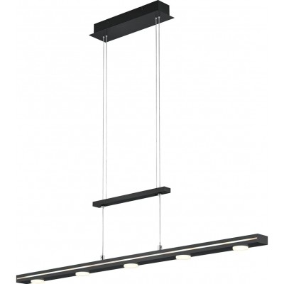 Lámpara colgante Trio 3W Forma Alargada 160×100 cm. 5 focos Salón, comedor y dormitorio. Metal. Color negro