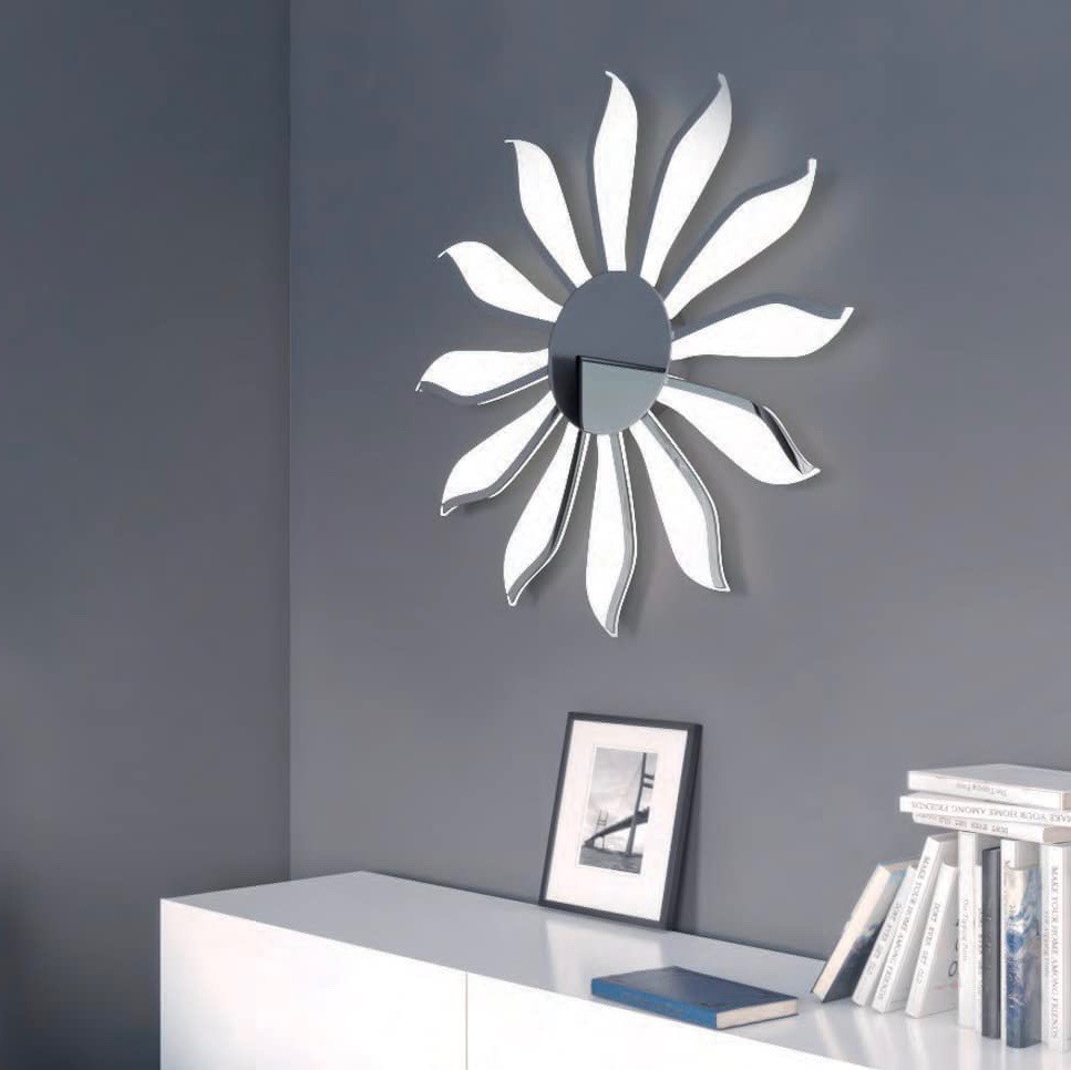 439,95 € Бесплатная доставка | Настенный светильник для дома 27W 65×65 cm. Пмма и металл. Покрытый хром Цвет