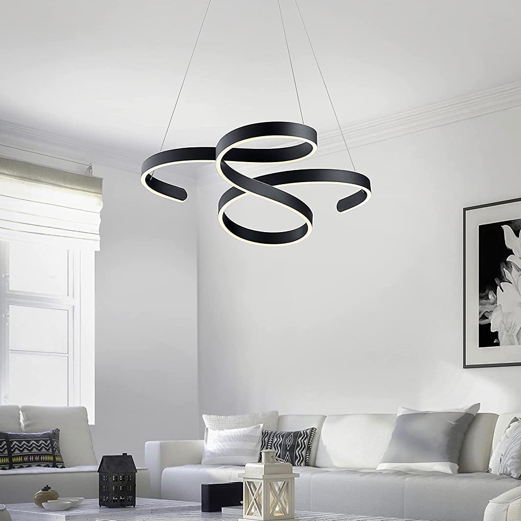 388,95 € Envoi gratuit | Lampe à suspension Trio 50W 150×72 cm. LED dimmables Métal. Couleur noir