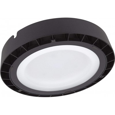 Lampada da soffitto 150W Forma Rotonda 27×27 cm. LED Soggiorno, sala da pranzo e camera da letto. Stile moderno. Alluminio e Cristallo. Colore nero