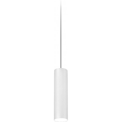 347,95 € Envio grátis | Lâmpada pendurada Forma Cilíndrica 43×21 cm. LED Sala de estar, sala de jantar e quarto. Alumínio. Cor branco