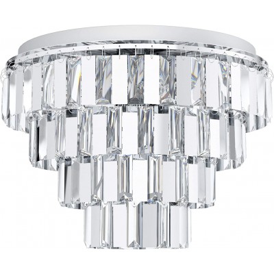 Ceiling lamp Eglo 40W Round Shape 54×49 cm. Living room, dining room and bedroom. Steel. Plated chrome Color