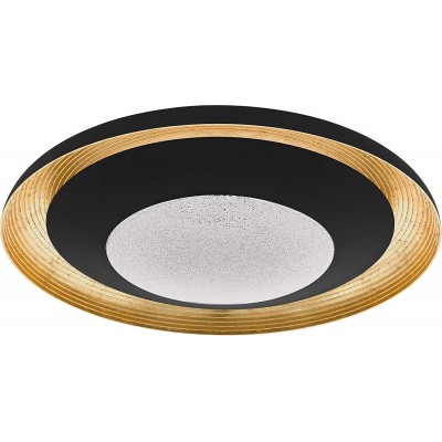 413,95 € Free Shipping | Indoor ceiling light Eglo Round Shape 77×77 cm. Living room, dining room and bedroom. Steel and PMMA. Golden Color
