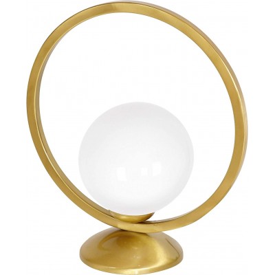 Lâmpada de mesa 40W Forma Esférica 35×35 cm. Sala de jantar, quarto e salão. Cristal e Metais. Cor dourado