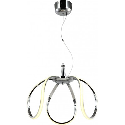 Hanging lamp Round Shape 39×24 cm. Living room, bedroom and lobby. Metal casting. Plated chrome Color