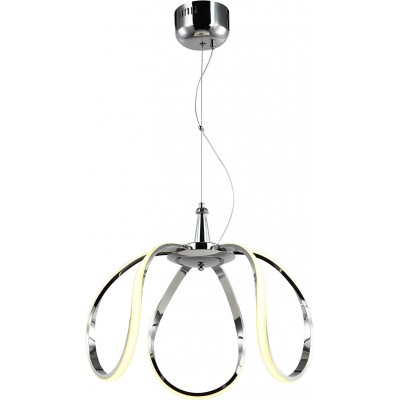 Lampe à suspension 39×24 cm. Métal. Couleur chromé