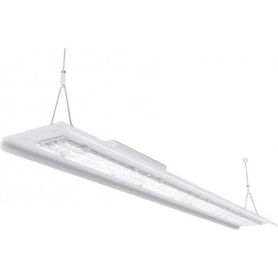 Lámpara colgante 150W Forma Rectangular 125×17 cm. Comedor, dormitorio y vestíbulo. Estilo moderno. Aluminio. Color blanco