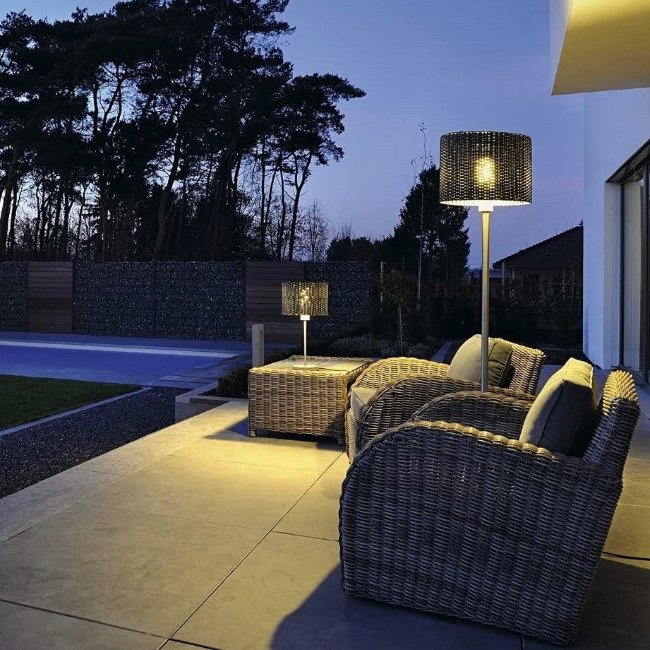 289,95 € Free Shipping | Floor lamp 15W 45×44 cm. Steel and stainless steel. Brown Color
