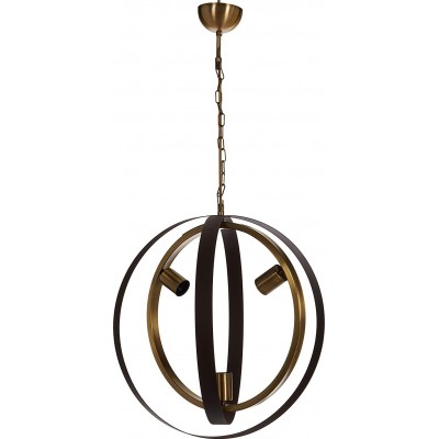 Lámpara colgante 40W Forma Esférica 110×47 cm. Comedor, dormitorio y vestíbulo. Metal. Color marrón