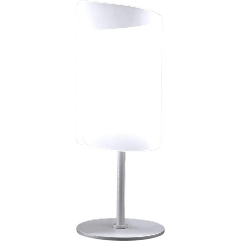 313,95 € Free Shipping | Table lamp 70W Cylindrical Shape 38×15 cm. Dining room, bedroom and lobby. Modern Style. Metal casting and Glass. White Color