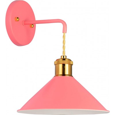 609,95 € Free Shipping | Indoor wall light 40W Conical Shape 100×30 cm. Living room, dining room and lobby. Retro Style. Steel. Rose Color
