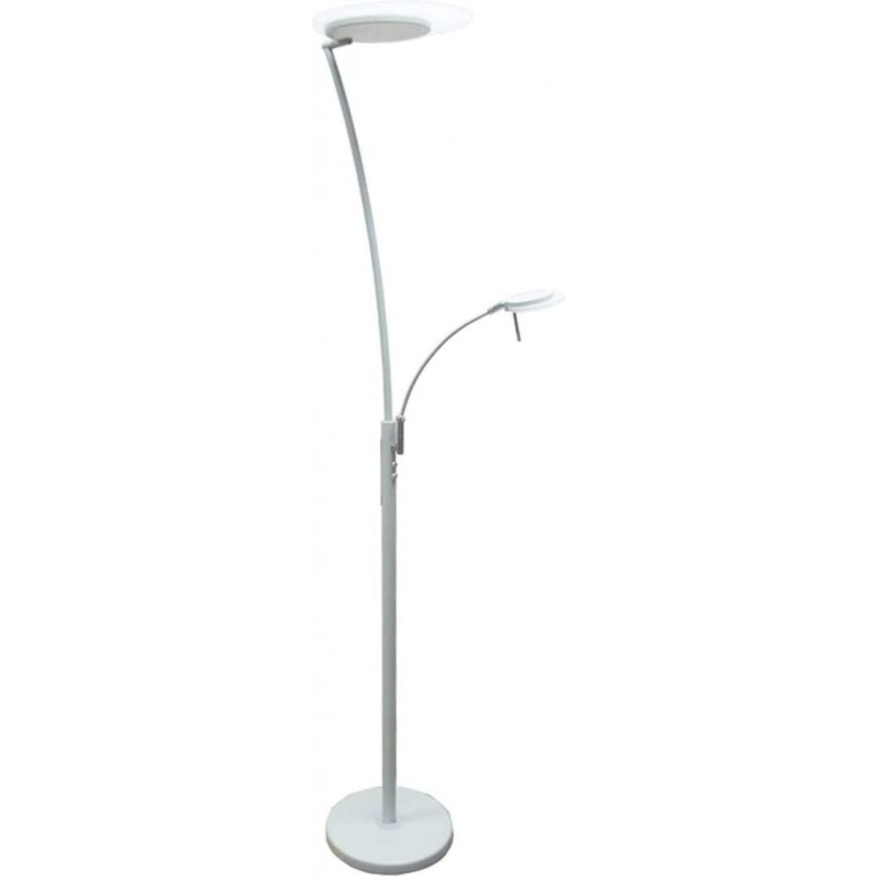 304,95 € Free Shipping | Floor lamp 28W 181×34 cm. Auxiliary lamp for reading Steel. White Color