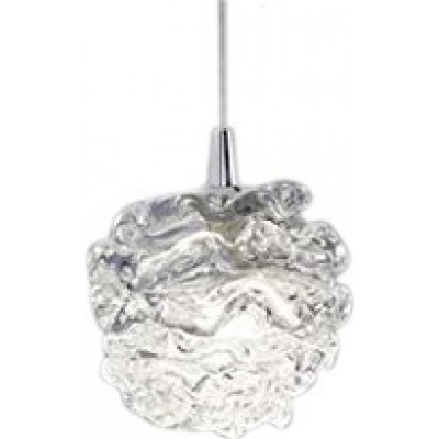 吊灯 33W 球形 形状 60×12 cm. 卤素悬浮液 客厅, 饭厅 和 卧室. 设计 风格. 水晶. 白色的 颜色
