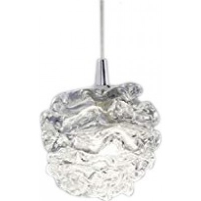 381,95 € Envio grátis | Lâmpada pendurada 33W 60×12 cm. Suspensão halógena Cristal. Cor branco