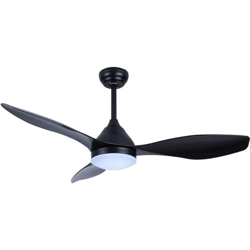 323,95 € Free Shipping | Ceiling fan with light 20W Ø 21 cm. 3 vanes-blades. Remote control. 3 LED lighting modes Living room and office. Modern Style. ABS and Metal casting. Black Color