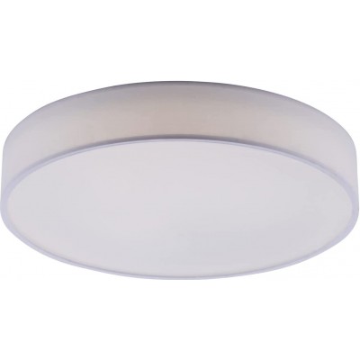 445,95 € Free Shipping | Indoor ceiling light Trio 40W Round Shape 60×60 cm. Living room, dining room and bedroom. Metal casting and Textile. White Color