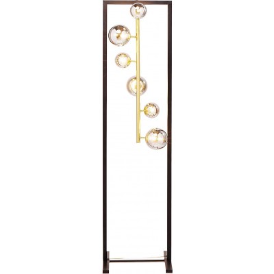 493,95 € Free Shipping | Floor lamp 160×42 cm. 6 light points Steel and crystal. Golden Color