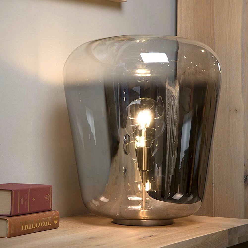 301,95 € Kostenloser Versand | Tischlampe 60W 53×45 cm. Kristall, metall und glas. Überzogenes chrom Farbe