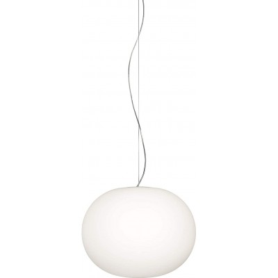 Lampe à suspension Façonner Sphérique 33×33 cm. Salle, chambre et hall. Style classique. Acier, Cristal et Verre. Couleur blanc