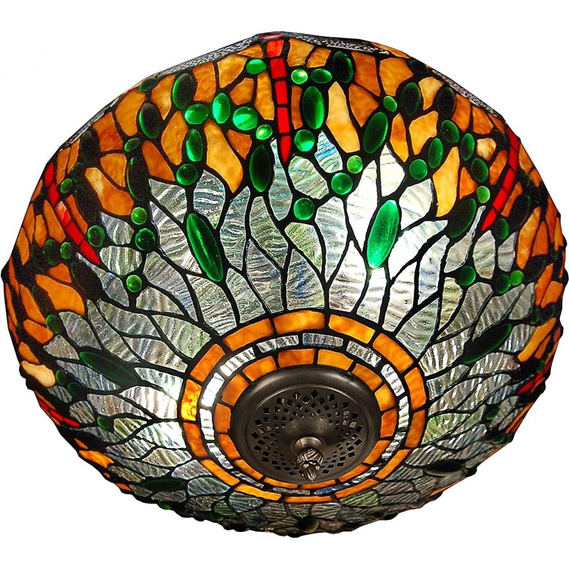 378,95 € Envio grátis | Lâmpada de teto 60W Forma Esférica 41×41 cm. Desenho floral Sala de jantar, quarto e salão. Estilo projeto. Vidro