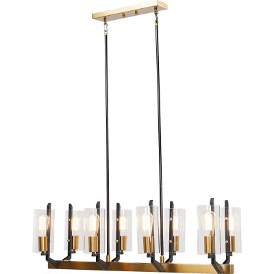 659,95 € Spedizione Gratuita | Lampada a sospensione 60W 120×93 cm. 8 punti luce Cristallo e ottone. Colore d'oro