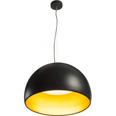 Lampada a sospensione Forma Rotonda 60×60 cm. LED Sala da pranzo. Stile moderno. Alluminio. Colore nero