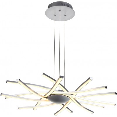 442,95 € Free Shipping | Chandelier 12W Round Shape 120×60 cm. 8 spotlights Living room, bedroom and lobby. Acrylic and Metal casting. Plated chrome Color
