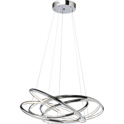 Hanging lamp 8W 120×75 cm. LED Aluminum. Silver Color