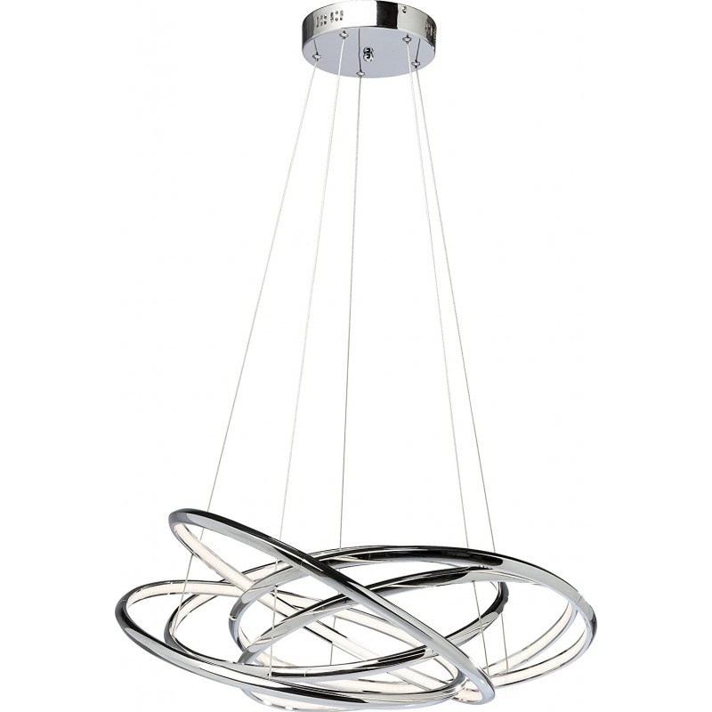 556,95 € Free Shipping | Hanging lamp 8W Round Shape 120×75 cm. LED Living room, dining room and bedroom. Modern Style. Aluminum. Silver Color