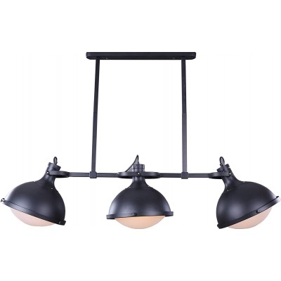 Foco para interior 125×60 cm. Triple foco orientable Cristal. Color negro