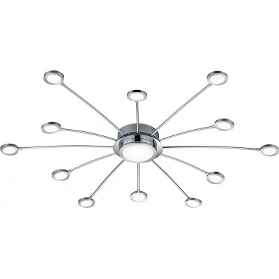 Lámpara de araña Trio 2W 3000K Luz cálida. Forma Redonda 100×100 cm. 12 puntos de luz. Control remoto Salón, dormitorio y vestíbulo. Metal. Color cromado