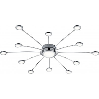 278,95 € Envio grátis | Lustre Trio 2W 3000K Luz quente. 100×100 cm. 12 pontos de luz. Controle remoto Metais. Cor cromado